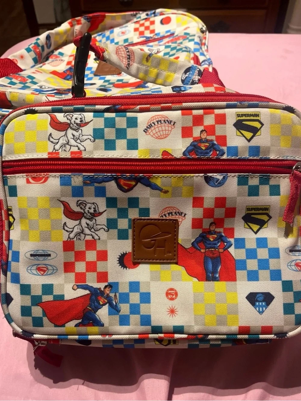 Superman Kids Backpack and Lunch Bag Set - Red, Blue, Yellow